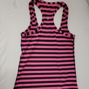 Lululemon Pink striped top